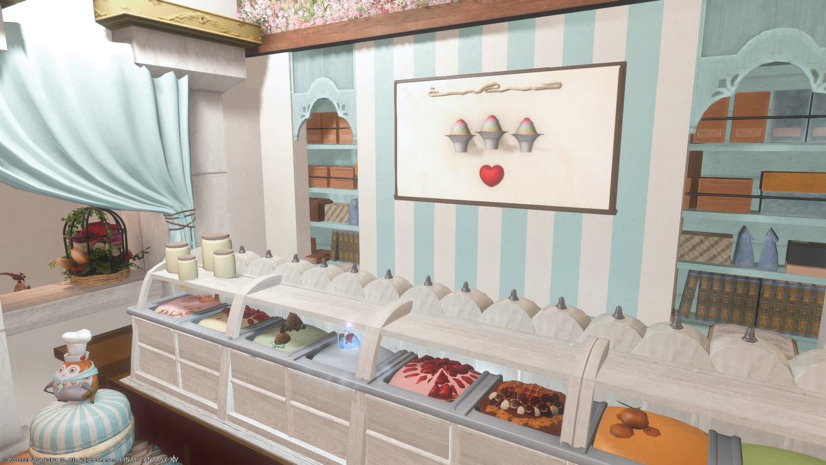 RukaHaru14's tweet image. 𝙈𝙞𝙨𝙩 𝙘𝙧𝙚𝙖𝙢🍨

暑〜いのでチョコミントカラーのアイスクリーム屋さん作りました🩵🤎

良かったら涼しみに来てください😋🍦

🏠Anima mist 1-27(S)
#ffxivhousing #FF14ハウジング
#HousingEden