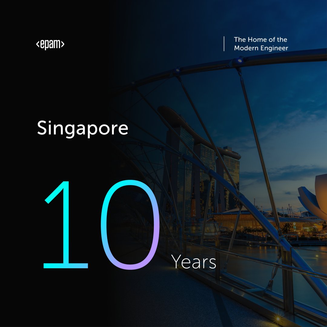 EPAMSystems's tweet photo. Happy Birthday, #EPAMSingapore!
It’s been 10 years of success, growth, and technological excellence! Here’s to many more 🎉🎉🎉
#InsideEPAM #LifeAtEPAM #EPAMAPAC https://t.co/RJQqH13xrO