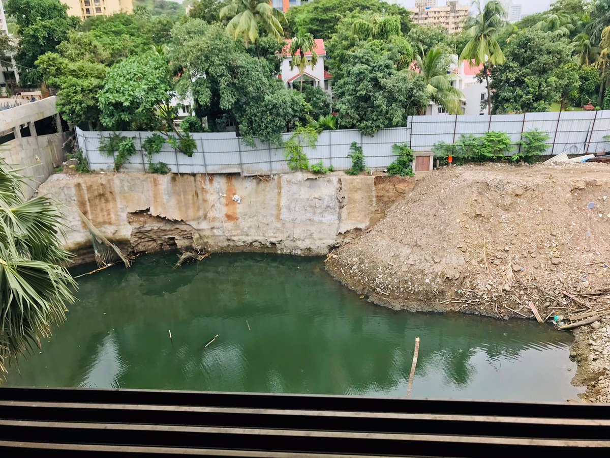 This water logging behind Hostel V, TISS New campus, Mumbai, since July is a breeding ground for mosquitoes and flies. 70% of hostelites got dengue and malaria including me. Water colour has turned green now. Requesting the authorities to intervene immediately. <a href="/mybmc/">माझी Mumbai, आपली BMC</a> <a href="/TISSpeak/">TISS - Tata Institute of Social Sciences</a>