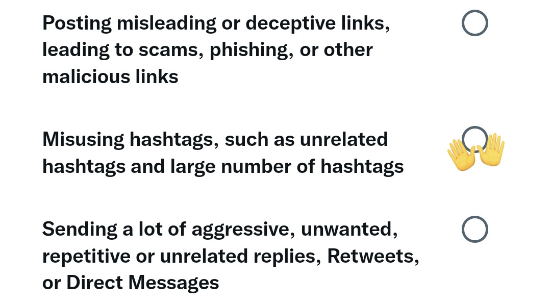 MetawinProtect's tweet photo. ⚠️ REPORT ⚠️

❌ DO NOT ENGAGE WITH THEIR ACCOUNT ❌
1. Report it under 'Spammed' and 'Harassed or intimidated with violence'
2. Report it and leave

📎 Itsatvrday => https://t.co/nY8B8L6ZT9

Thank you 💚 https://t.co/jkJj8EYXgW