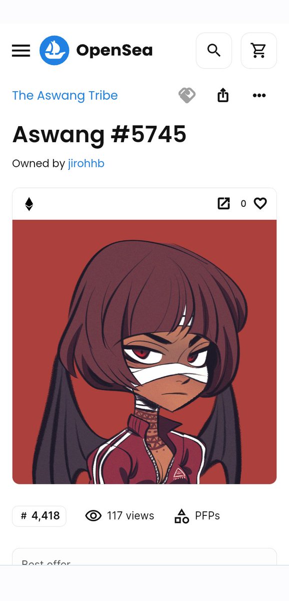 MANANANGGAL fan art again.
I got PixivFactory to make a sample image of the badge.😉
 #じろのNFT