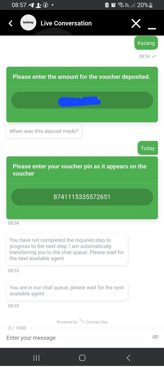 YangaM_SA's tweet photo. @SherrifftheCap Mr Sherriff can you plz help me betway did me wrong here andazi kwenzekani. 

I bought a voucher this morning but dololo ibalance😭😭 https://t.co/nf7uZOnySt