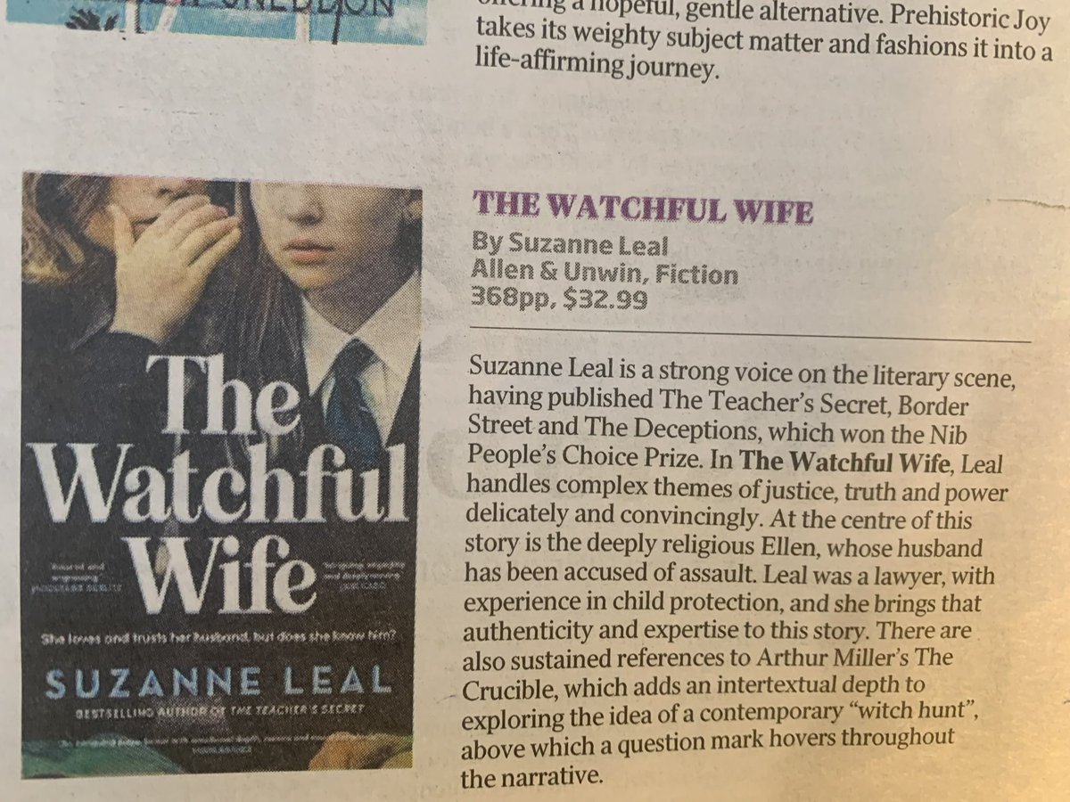 A terrific surprise in the Notable books section of The Australian today. It’s kept me smiling all day! @allenandunwin #thewatchfulwife #thursdaybookclub Lovely to share the page w so many wonderful books like #dreaminginfrench by @vanessamccausland @harpercollinsaustralia