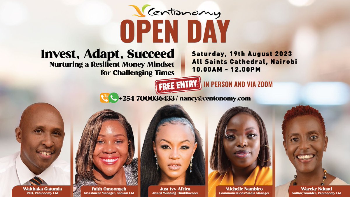 Centonomy's tweet image. Happening now.
The #CentonomyOpenDay has started. Join us at All Saints or via Zoom.

#Moneymindset