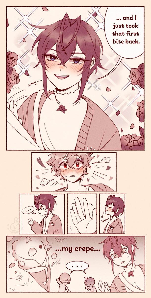 エーリド 
riddle tries the hedgehog crepe 🦔❤️🌹🦔 4/5 
