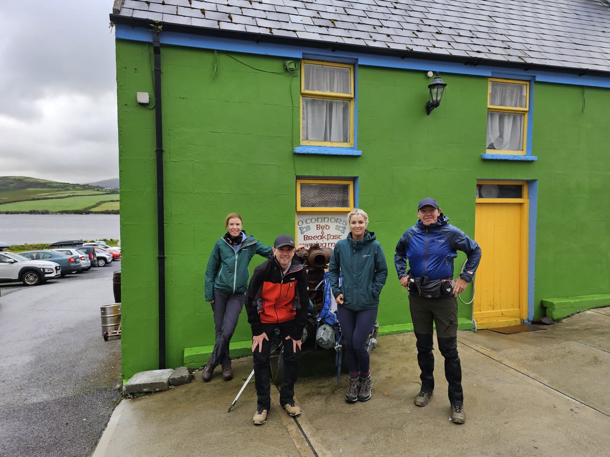 Club members on the move already this morning on Dingle Peninsula.

A change of route due to conditions but no fear for this crew as they're capable of walking on water.

#AwesomeWalks #TheNexLevel #ExceedAndExcel