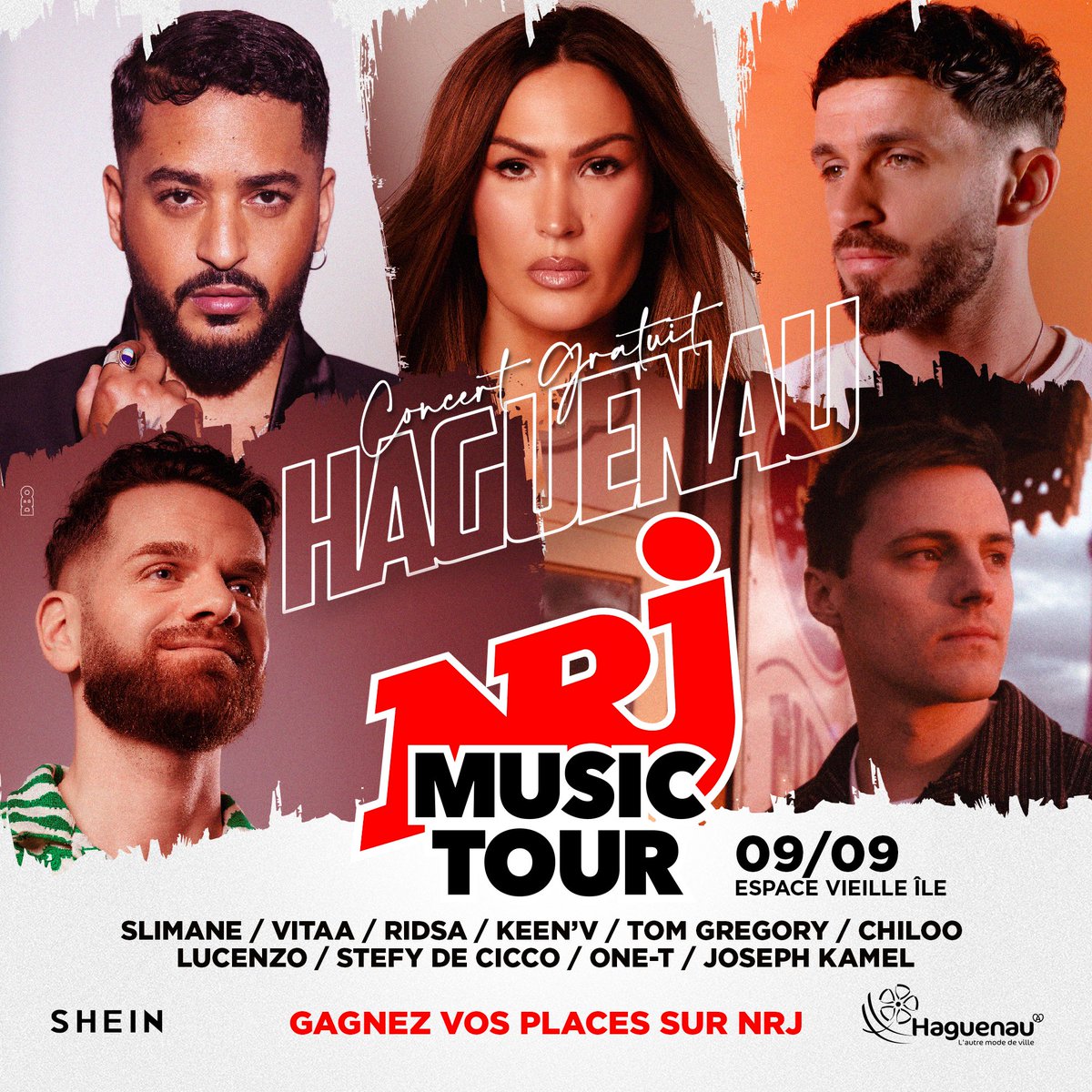 On se retrouve à <a href="/VilledeHaguenau/">Ville de Haguenau</a> le 9/09 pour le plus grand concert gratuit de l’année en Alsace, le NRJ Music Tour ☀️

Gagnez vos places sur NRJ ! 

📻 88.2, appli NRJ, enceintes connectées « Alexa mets NRJ Strasbourg »

<a href="/NRJhitmusiconly/">NRJ</a> #nmthaguenau