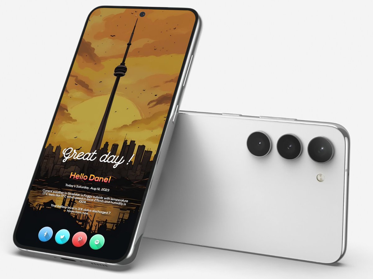 thgr34td4n3's tweet photo. Weekend on android
#android13
#WithNova
#op9
• wallpaper @RossArtUI
• widget @ppickCH
• template @andro_idfans https://t.co/8XH9D4blHl