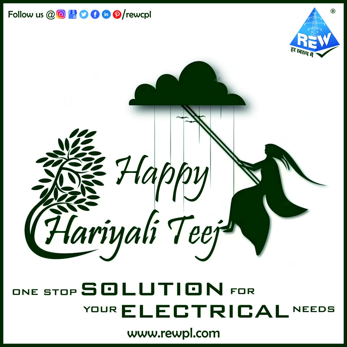 rewcpl's tweet photo. May Goddess Teej shower prosperity, health, and happiness in your life. Wishing you and your family a very Happy Hariyali Teej. Log on  https://t.co/YOaQbETDRN #HariyaliTeej #festival #electricalconsultants  #manufacturers #traders #rewcpl 
#electricalengineering #EPC #electrical https://t.co/hgDRIh4o3d