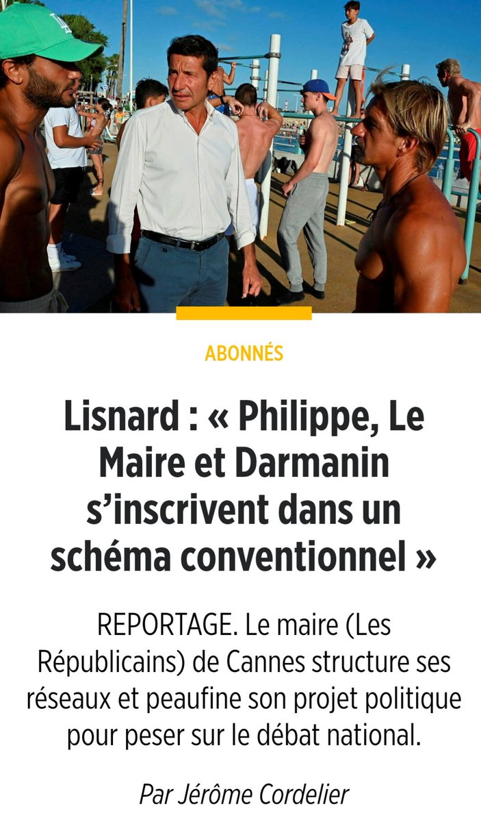 Passionnant papier du Point sur le programme de @davidlisnard pour la France. Le maire de Cannes ne parle ni aux appareils ni à une clientèle, mais peut faire l'unité du pays autour d'un projet radical et rationnel sur #sécurité #justice #immigration #antiwokisme #éducation