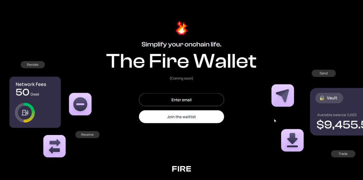 nonceXBT's tweet image. 🚀  Join The #FireWallet Waitlist

🔗 Waitlist: wallet.joinfire.xyz/?ref=OQQA4n 

-Submit your email to join &amp;amp; make sure to refer others to level up.
-Followed by Pontem, Fair &amp;amp; others on Twitter.

💎 Benefits:
You will get special rewards, like free gas, exclusive NFTs, Fire merch etc.