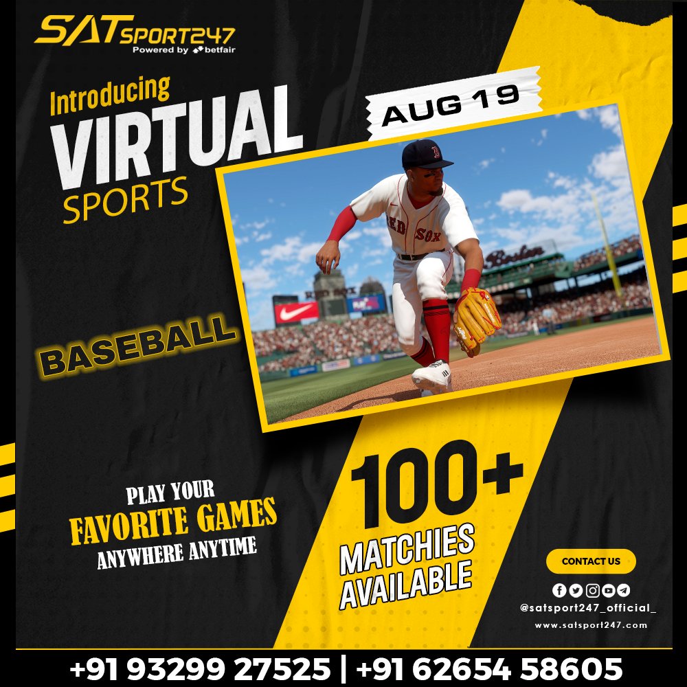 satsport_247's tweet image. 🙌𝐖𝐄𝐋𝐂𝐎𝐌𝐄 𝐓𝐎 𝐒𝐀𝐓𝐒𝐏𝐎𝐑𝐓𝟐𝟒𝟕🙌

#VIRTUALBaseball 

Easy to play Virtual Sports
🔥Anywhere anytime🔥

satsport247.com/0/RUc1R2gwbjJ6…

#Satsport247
⭕Self Deposit &amp;amp; Withdrawal
⭕Minimum Id: 500 &amp;amp; Bet:200
⭕Contact for Support: +919313028865
#Virtual #BaseBall