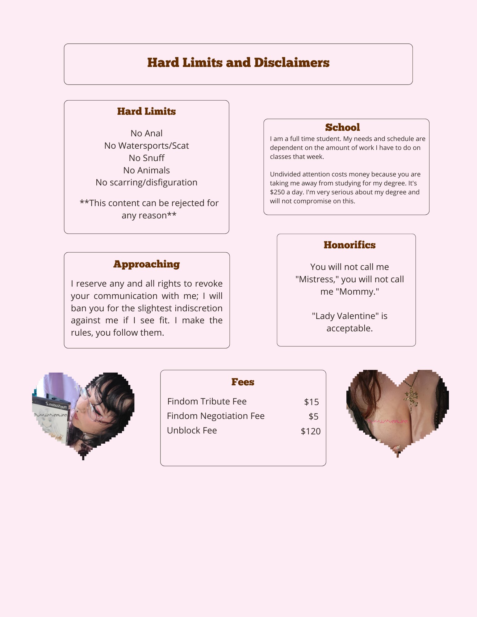 3 pic. Have you ever wondered who I am? Well, here is a taste (with tip menu and rules!) I'm Roxxi Valentine (sometimes Roxxi Valen because character limits). Neighborhood chaos gamer. https://t.co/WeVtjFDYW6