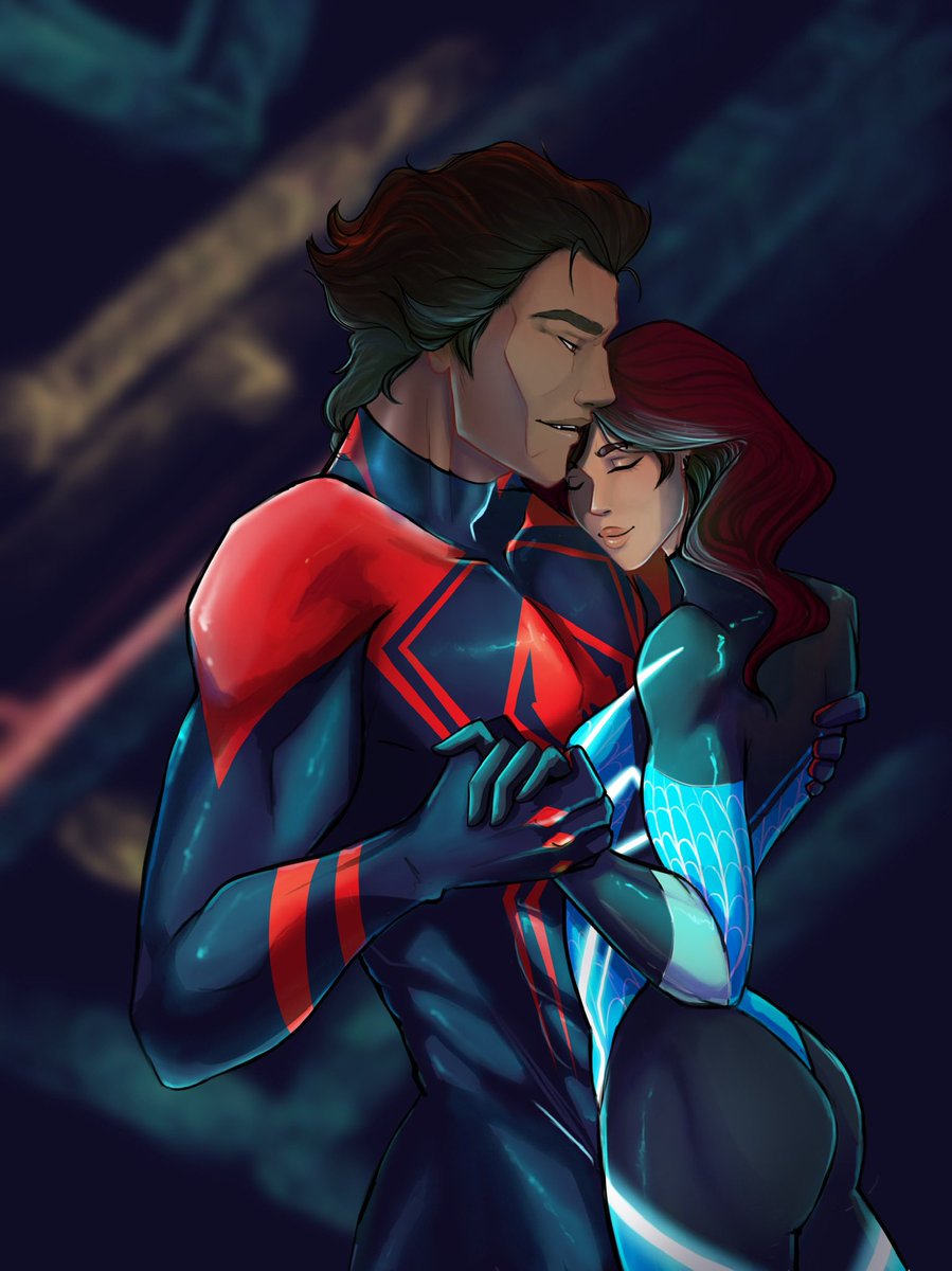 NeonSpider_NSFW's tweet photo. It was a quick sketch but i got carried away 😊✨
#AcrossTheSpiderverse #MiguelOHara #spidersona #oc #Spiderman2099 https://t.co/Kq21F5kj7a