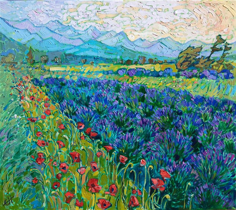 womensart1's tweet photo. Fields of lavender, 2019 by US painter Erin Hanson #WomensArt https://t.co/AKWrzxfpzQ