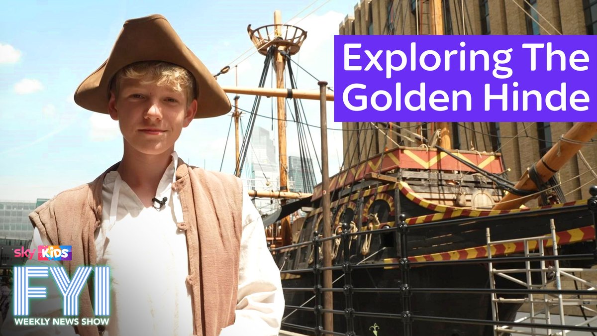 In this week’s episode of @FYI_SkyTV, Thomas explores the Golden Hinde. It’s a replica of the ship that Sir Francis Drake sailed between 1577 and 1580 to become the first Englishman to travel worldwide. Watch it here 👉 live.firstnews.co.uk/sky-kids-fyi/ #education