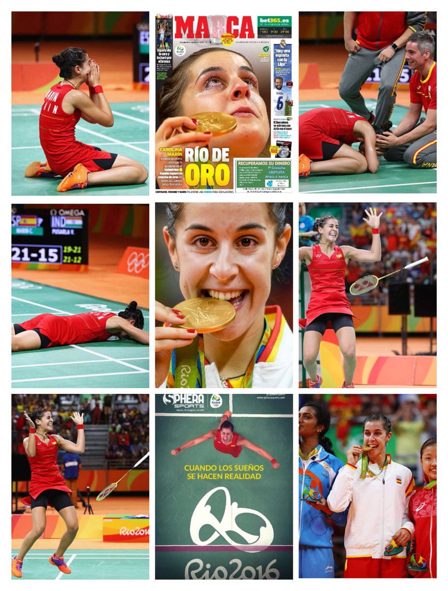 Hoy hace 7️⃣ años que Carolina Marín 🇪🇦 ganó el oro 🥇 olímpico. 

En unos días luchará por ganar su cuarto oro mundial. 
🥇🥇🥇

Suma ya siete oros europeos
🥇🥇🥇🥇🥇🥇🥇

Pase lo que pase ya es una de la más grandes deportistas de la historia de nuestro país.