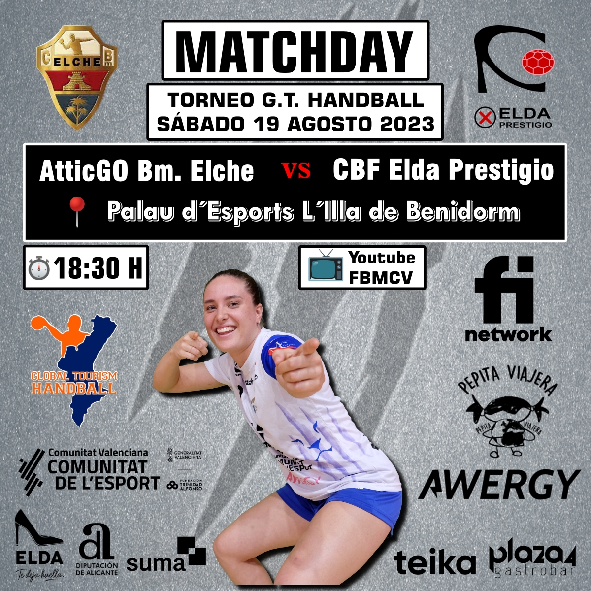 elda_prestigio's tweet photo. 📢🔵⚪️ HOY JUGAMOS ‼️

📆 Sábado, 19 Agosto
⚔️ AtticGO @cbm_elche vs CBF Elda Prestigio
🏟 Palau d´Esports L´Illa de Benidorm ( Benidorm )
⏱ 18:30 horas
📺 En el canal de YouTube de la Federacion Balonmano Comunidad Valenciana 📲👉🏻 https://t.co/MFkPEC7fUQ

¡VAMOS LEONAS! https://t.co/w8hnfHHdBj
