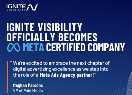 IgniteVisil's tweet photo. We’re excited to announce we’re officially a Meta Ads Agency partner! 
The highest acknowledgement given to a company, this means that our agency has been recognized by Meta as having proven digital expertise through the platform. https://t.co/nhSE3Z1Ndr
