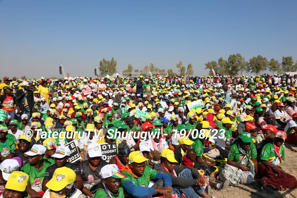 ttgono's tweet photo. Today HE President Mnangagwa @edmnangagwa will address thousands of ZANU-PF supporters gathered for the 2023 Midlands Province Star Rally at Tongogara High School in Shurugwi South Constituency.
In this to win it!
#SixMillionVotes https://t.co/J8pu2bWp9r