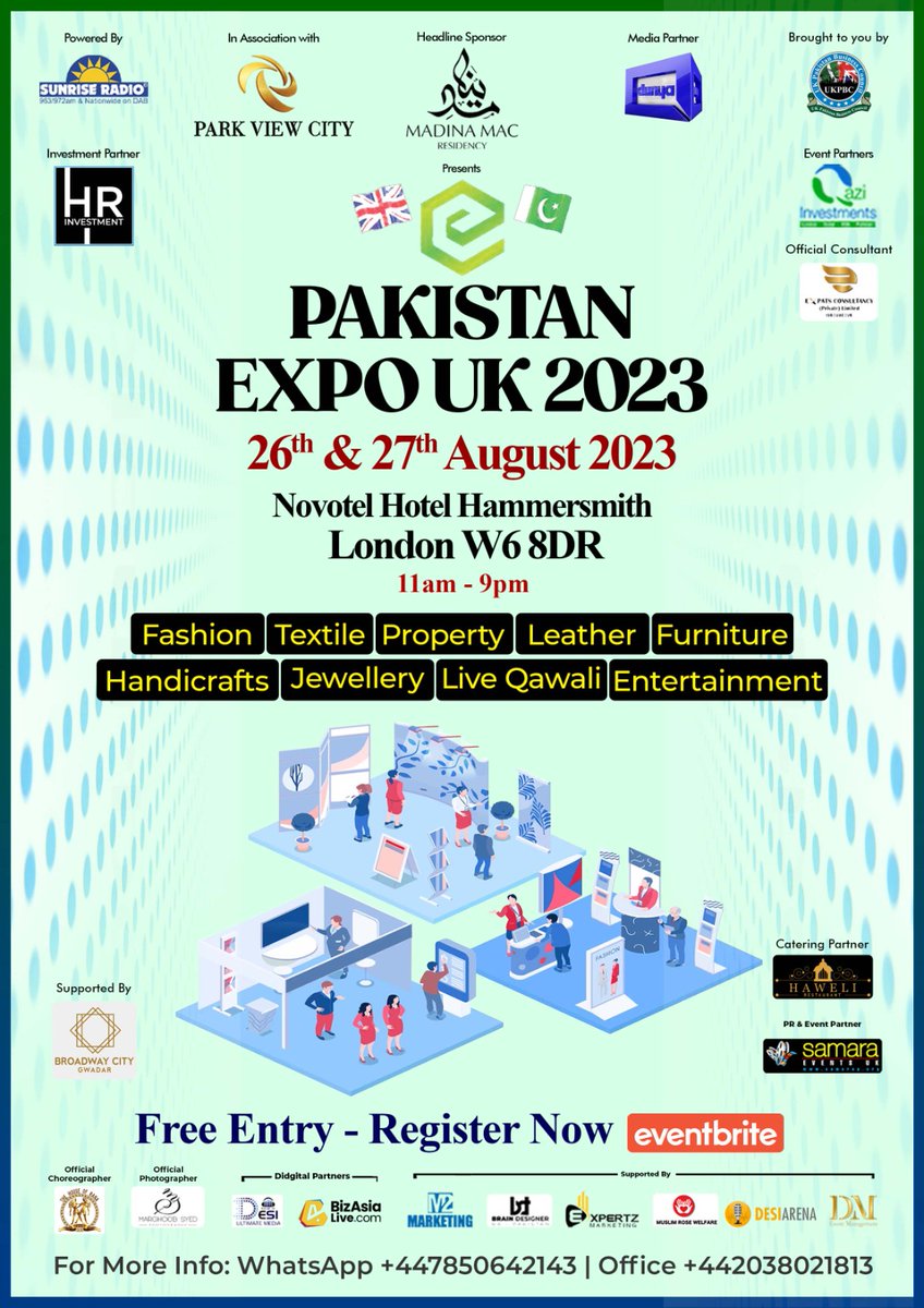 DunyaNews's tweet photo. Pakistan Property Expo Week 2023
Venue: Novotel Hotel, Hammersmith, London
#pakistan #property #pakistanproperty #propertyexpo #pakistanpropertyexpo2023 #ukpbc #samaraeventsuk #ukpakistanbusinesscouncil #ukpbc #sunriseradio #dunyanews #dunyatv https://t.co/HJFvytjTsF