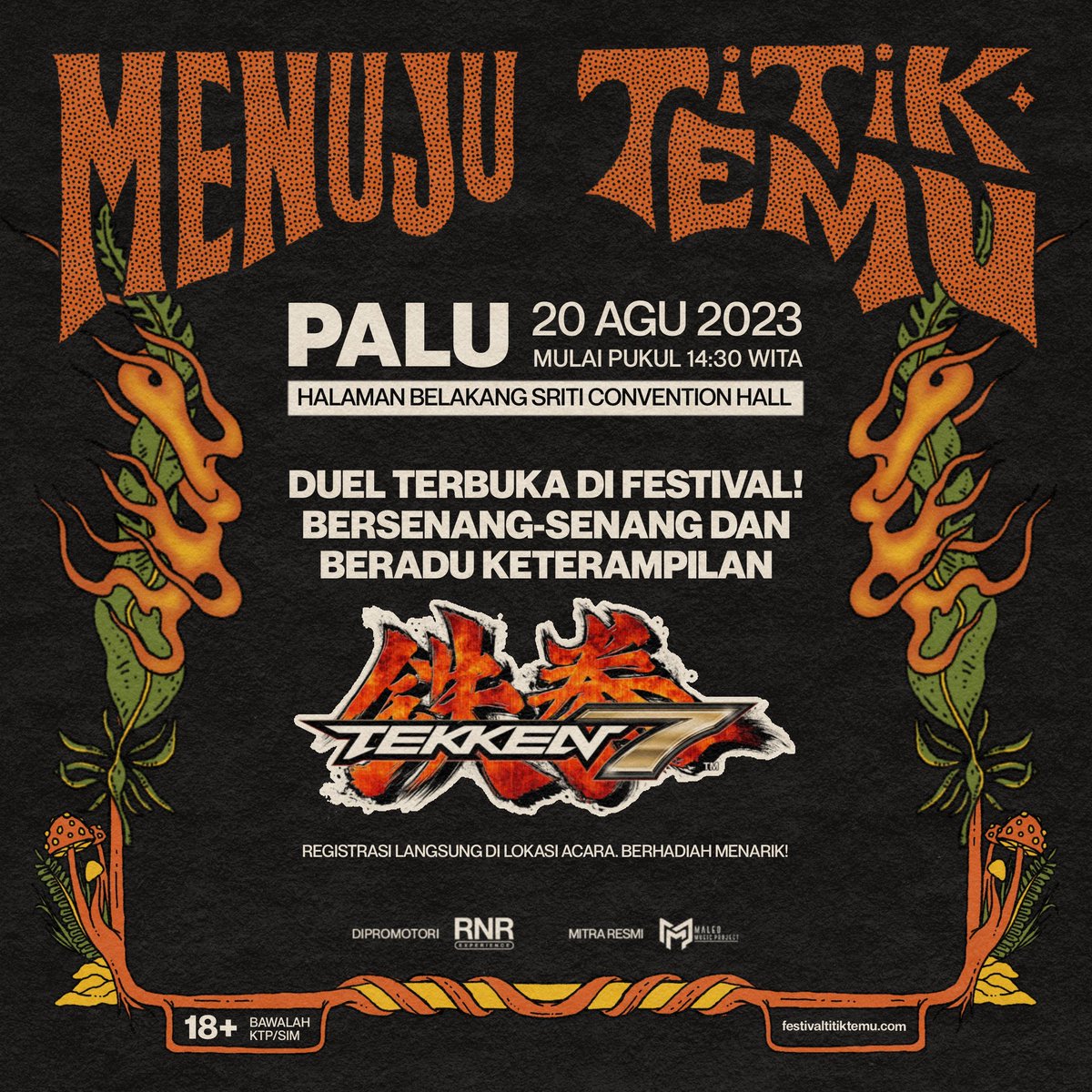 Ayo ikut berpartisipasi dalam kompetisi Tekken 7 besok, di Menuju Titik Temu! Tidak hanya sekedar kompetisi saja, tapi kalian juga bisa dapat hadiah menarik! Sampai jumpa besok~ ✨️

#FestivalTitikTemu2023