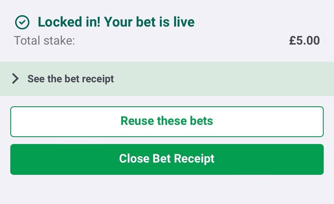 AndyRobsonTips's tweet photo. ✅ 50/1 EPL Boost placed.

🏟️ Tottenham v Man United.

🏟️ Man City v Newcastle.

Two players to score, two to be carded.

It has been boosted from 33/1 to 50/1 and my £5 returns £255. 

Tap ♥️ if you're keen. https://t.co/ndxoDxNTKP
