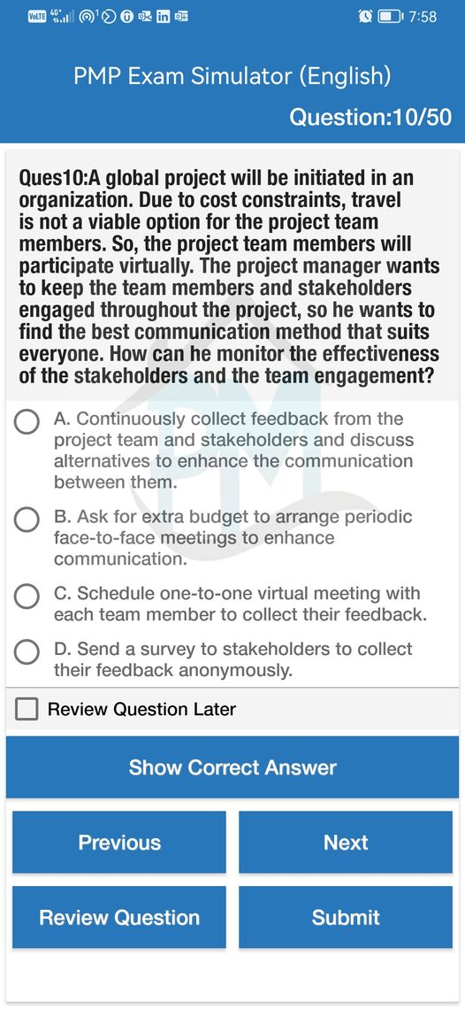 ProjMngmtHouse's tweet photo. #2022_Questions #Real_Exam_Questions #pmbok7
Download #PMP Arabic #Exam_Simulator
3 quizzes on exam domains
5 PMP timed mock #Exam
Reference for answers
Updated as per ECO2022
In English-Arabic https://t.co/byX5mgXJqn
In English https://t.co/fDPOvGx1vB
#PMP_Exam #Certified https://t.co/dUwpQ6MZLv