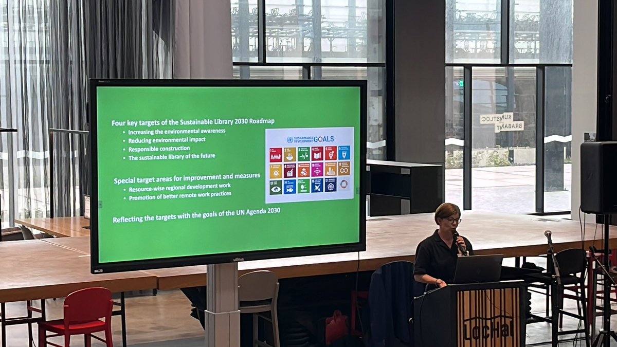 Great to see #libraries including #SDGs in their strategies here at #WLIC2023 joint satellite with <a href="/IflaENSULIB/">IFLA ENSULIB Section</a> Libraries for #ClimateAction