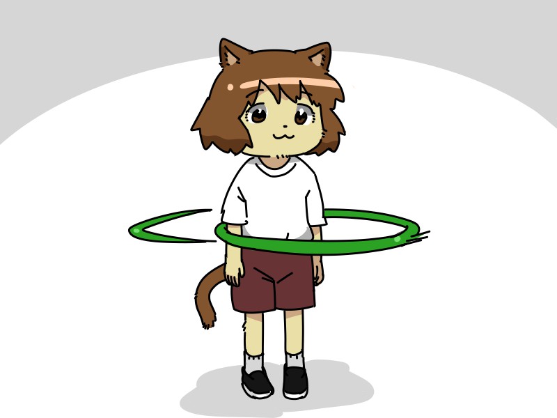 animal ears solo cat ears tail brown hair :3 cat tail  illustration images