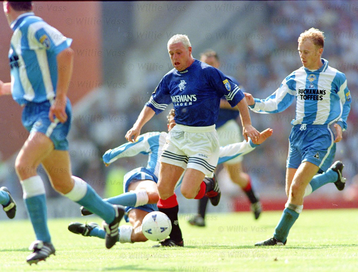 Gazza running riot against Morton at Ibrox on this day in 1995. 📸⚽️