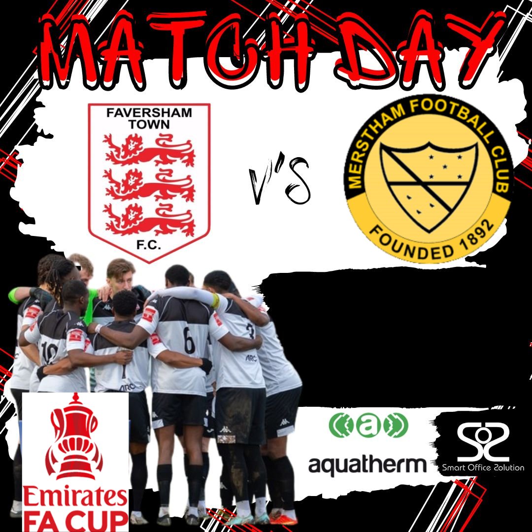 FavershamTownFC's tweet photo. 3G debut ☑️ New Home Kit Debut ☑️ 
FA Cup Match day!
🗓️ Sat 19th Aug
🆚 @MersthamFC1892
🎫 Adults £10 - Cons £6 - Students £2 - Under 16 FREE 
🕒 KO 3pm
🏟️ The Aquatherm Stadium, Salters Lane
📍 ME13 8ND
🏆 The FA Cup - Preliminary Round
Gates Open 1.30pm
#facup #ftfc https://t.co/Lld0FAublE