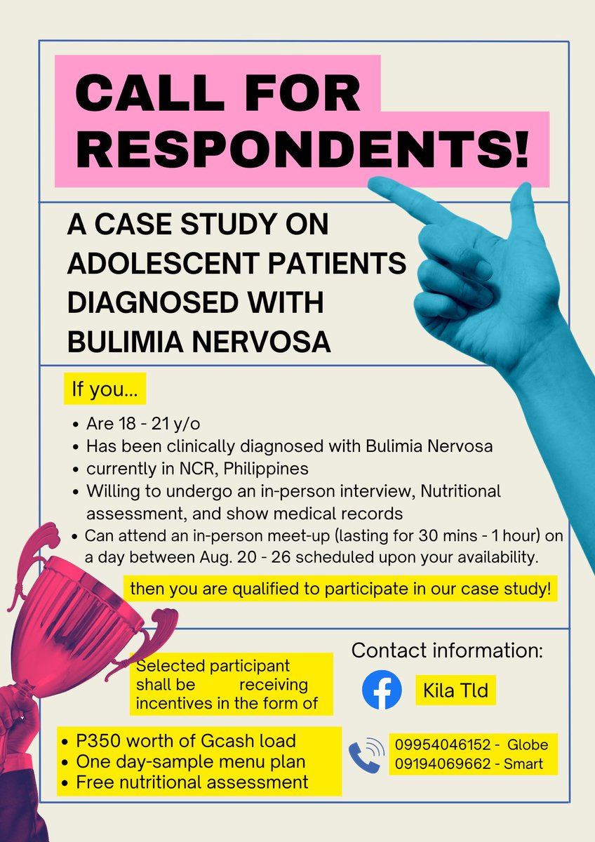 DoctorKilaPunk's tweet photo. @beomgyukg Hi, If you don’t mind po. We’re just a group of nutrition students wanting to study Bulimia to make better interventions po. This is to make every person with ED feel that they’re not alone 🥺 If ever you will allow us to interview you po, we will really be grateful. https://t.co/vckIFojBsT