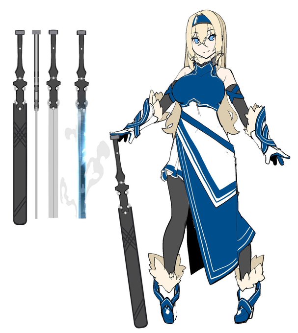 シンディー ·トラヴィス

氷の力を持つ剣
ですが魔法付与武器ではありません
大遺跡で発掘された技術を使い、研究都市ケルオルシェス開発された兵器 