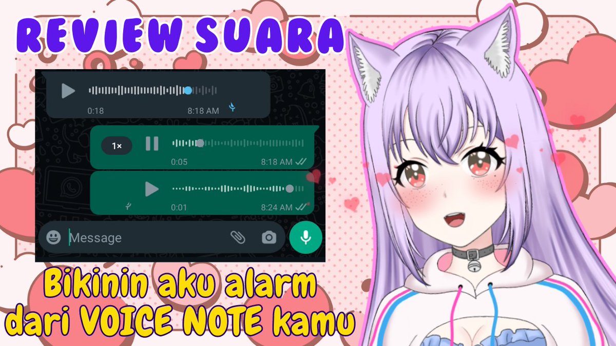 yuk review suara dengan tema yang berbeda👀
sini kirim voice note kamu buat aku jadiin alarm bangun tidur🤣

📅19 Agustus
⏰19.00 WIB
🔗bit.ly/MirohReviewSua…
🔴youtube.com/live/u7biYfsZk…

#mirohlive #Vtuber #VtuberID