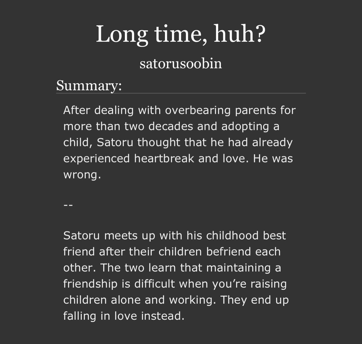 sugurugojo's tweet photo. HI EVERYONE!!!

i just posted the first chapter of my fanfic and i would really appreciate any rt's or shares at all!! i hope you all enjoy it as much as i do :)

https://t.co/nR8dl8fQTn https://t.co/3evehWlQ6S