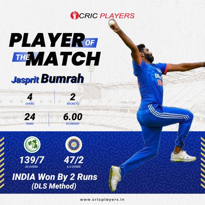 𝐏𝐥𝐚𝐲𝐞𝐫 𝐎𝐟 𝐓𝐡𝐞 𝐌𝐚𝐭𝐜𝐡 𝐁𝐮𝐦𝐫𝐚𝐡 𝐂𝐨𝐦𝐞𝐛𝐚𝐜𝐤🏏🔵🙌
.
.
Retweet for #bumrah
.
.
#jaspritbumrah #indvsire #asiacup2023 #teamindia #RinkuSingh #AsianChampionsTrophy #CricketTwitter #cricplayers