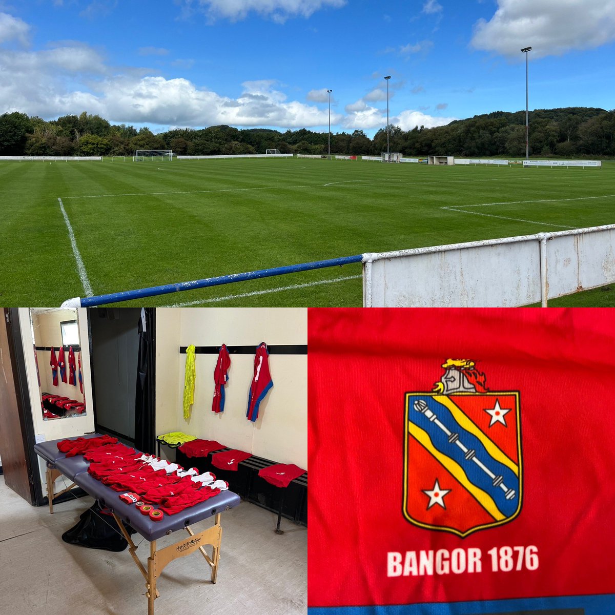 efail123's tweet image. Matchday! Mold away @Bangor1876 ⚽️🔴🔵☀️ #kitman