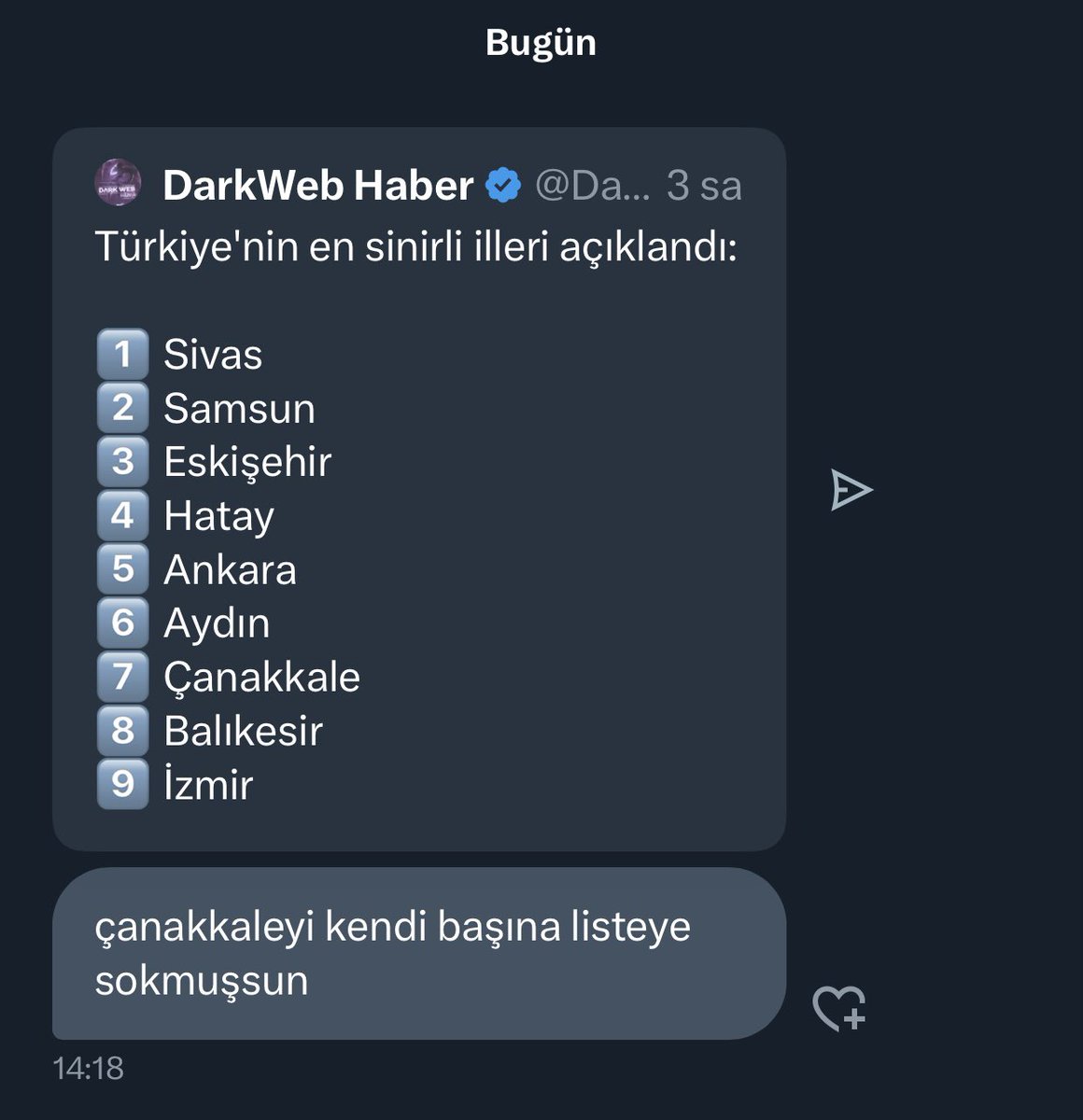 iki yeni mesaj