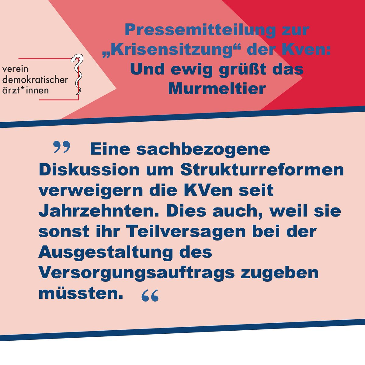 Wir hatten es ja vorher schon angekündigt:

Die Krisensitzung der KVen wird auf eines hinauslaufen:

die Forderung nach mehr Geld 
💶💶💶

Unsere Pressemitteilung dazu: vdaeae.de/index.php/them…