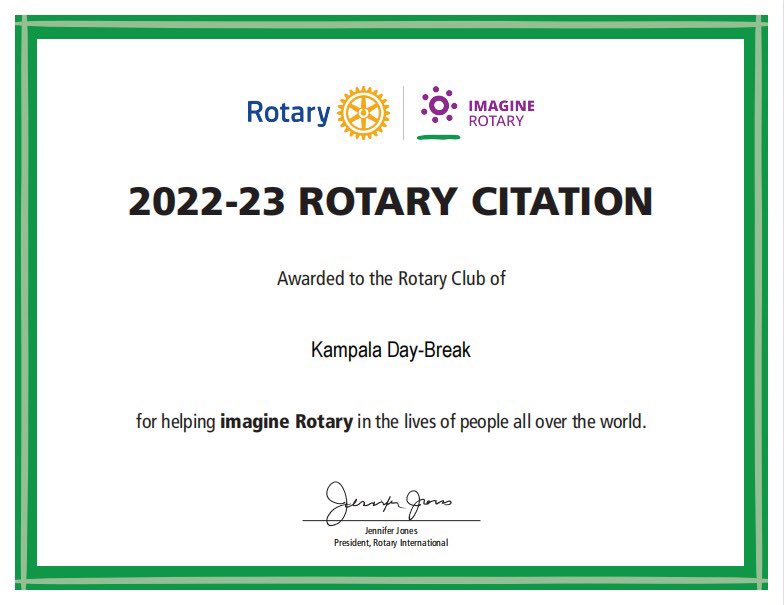 kampalaDaybreak's tweet image. Humbled to have received the Rotary #citation for the Rotary Year 2022-23. 

Congratulations to us, the Amazing board and the Amazing President for the great service through the year. 

Cheers to many more. 

#DayBreak