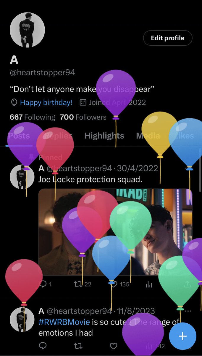 heartstopper94's tweet photo. Balloons!!!! https://t.co/bS1mvYAhpi