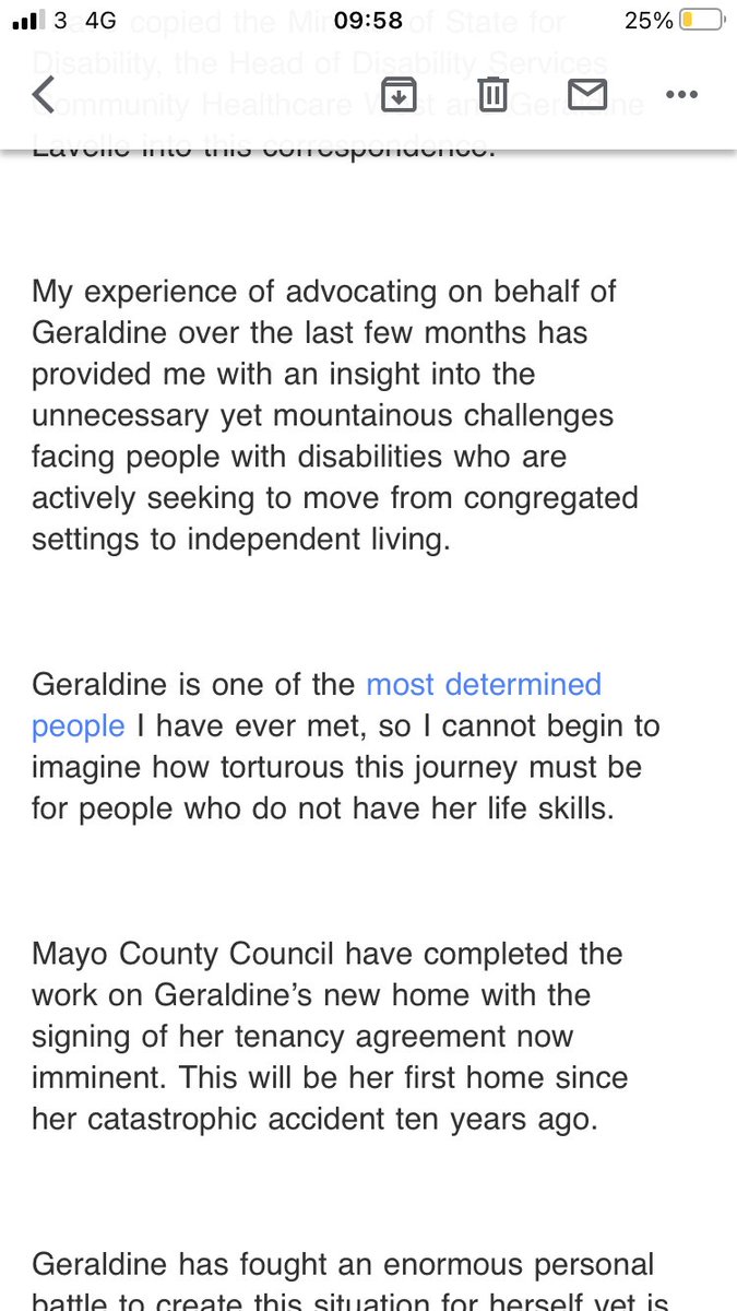 gervelle3's tweet image. @MaryLouMcDonald advocating on my behalf with the @HSELive. It has been a very long road trying to achieve my #basichumanrights. I am almost t a breaking point following ten years of trying to move from a @cheshire facililty.@TomClonan @drivetimerte @RTE_PrimeTime