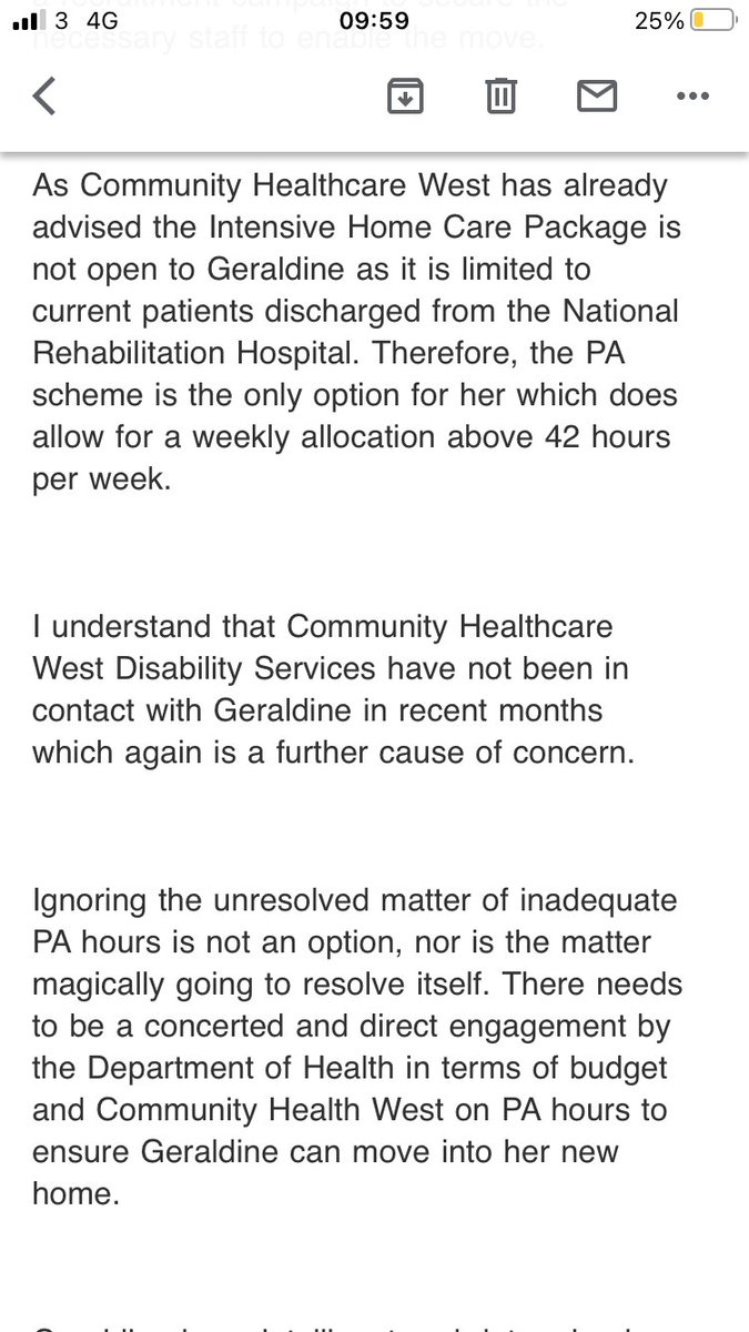 gervelle3's tweet image. @MaryLouMcDonald advocating on my behalf with the @HSELive. It has been a very long road trying to achieve my #basichumanrights. I am almost t a breaking point following ten years of trying to move from a @cheshire facililty.@TomClonan @drivetimerte @RTE_PrimeTime