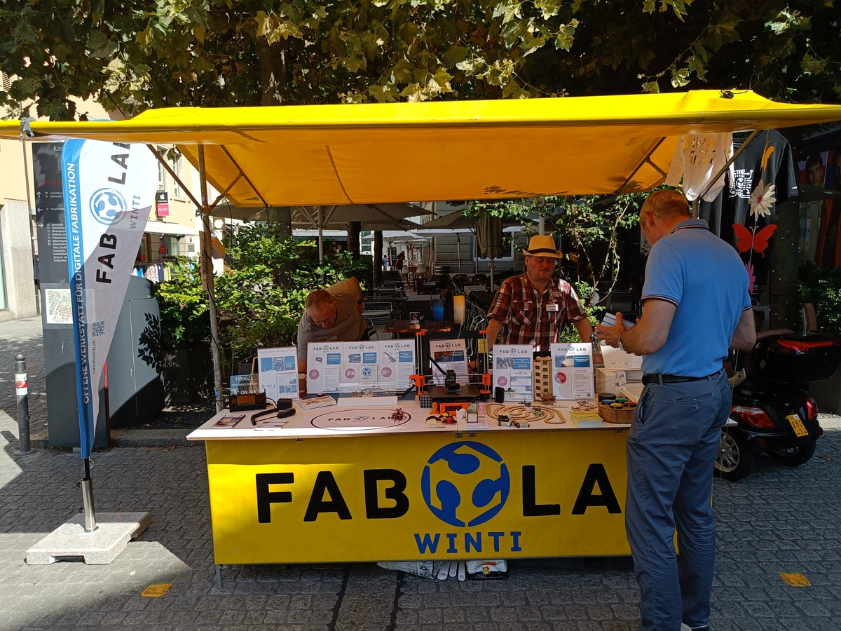 Kommt heute an die Marktgasse in Winterthur, beim Casinoplatz und lernt das Angebot <a href="/FabLabWinti/">FabLab Winti</a> kennen. Heute bis 17.30 und Morgen am Modellflugtag Winterthur.