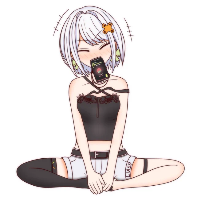 缶咥えせつーな#ぱねまるとチワワ #しゃらくせ絵 
