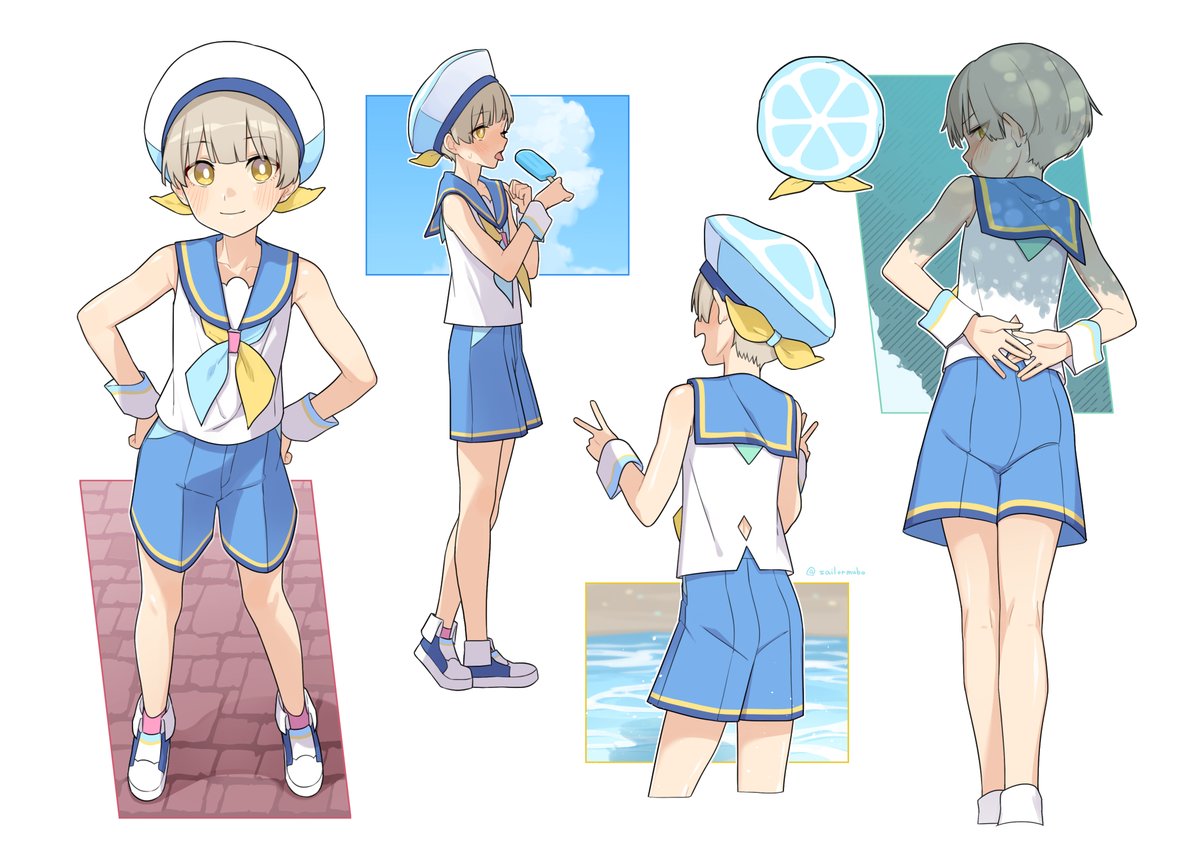 🍋New Sailor Design💙

　 セーラー服 🐳 好き