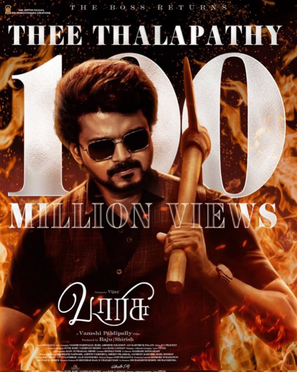 100M views for  #TheeThalapathy 🧨