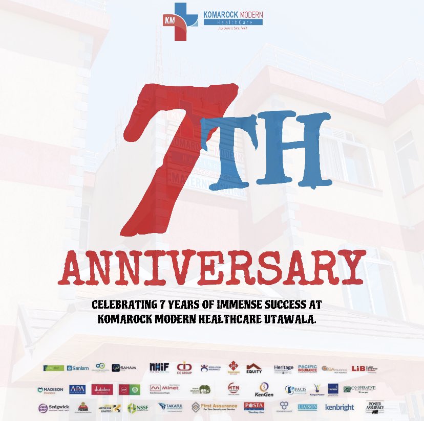 KomarockModern's tweet photo. Seven symbolizes completion and perfection to us it’s a constant reminder of our commitment to being an unmatched provider of excellent healthcare services, reaffirming our commitment to healthcare delivery to our customers.

#KomarockModernUtawalaAt7
#KomarockModernHealthCare https://t.co/sFzwbJ6lka