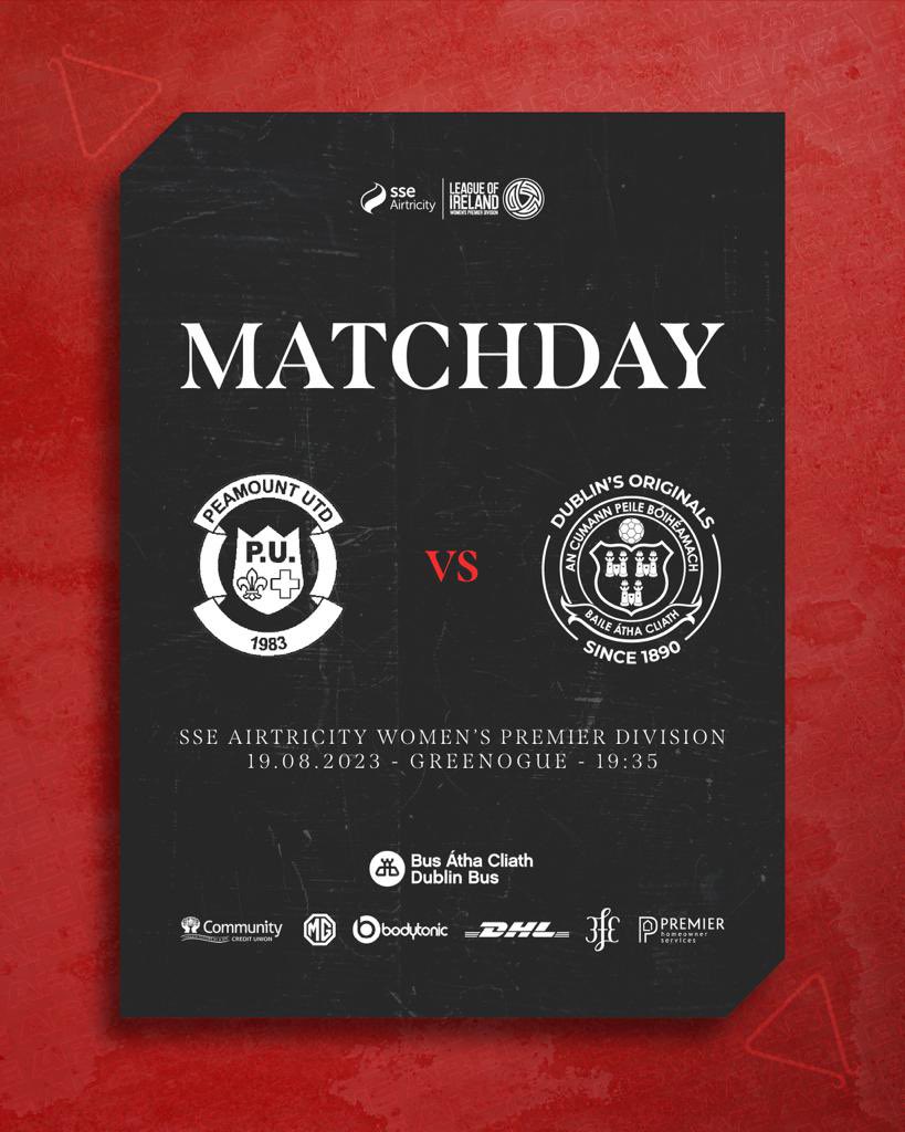 bfcdublin's tweet photo. ❤️🖤 The SSE Airtricity Women’s Premier Division resumes this evening after the summer break with Bohemians away to leaders Peamount United at 7.35pm.
📺 Beo ar TG4/live on TG4.
🎟️ General admission at PLR Park is €10 and all kids go free. https://t.co/vwNVMlZQBZ